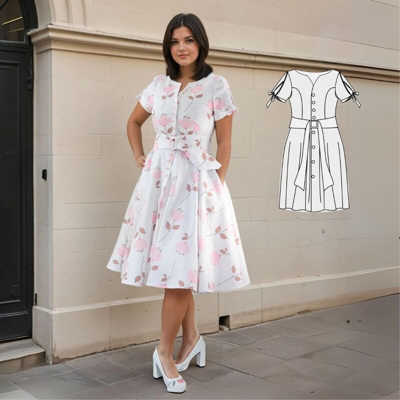 Kleid Monika Gr. 34-54 Schnittmuster - Bild 11