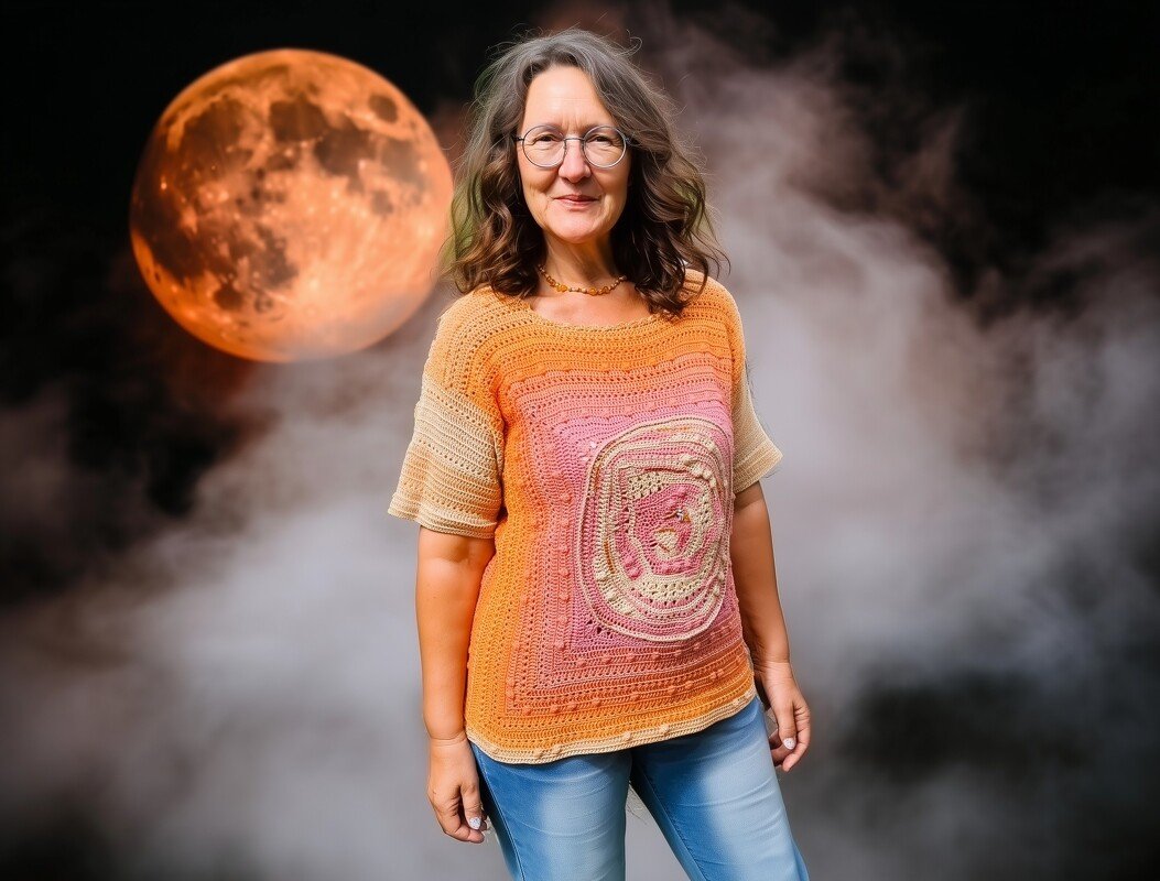 Frauhohmanns Würfelpulli No. 6: "VollMond oder "ErdbeerMond" - ein CAL