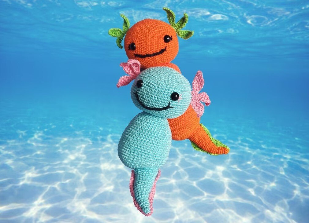 Häkelanleitung AxoLotti - 2 Varianten