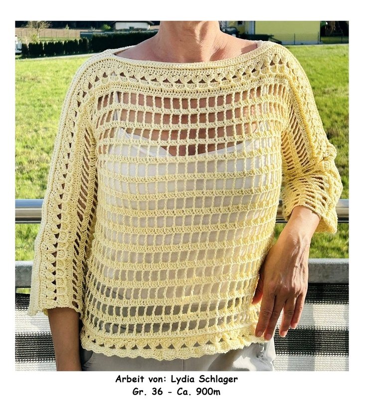 Häkelanleitung  Pulli Pullover "Lochfraß" Alle Größen - Bild 5