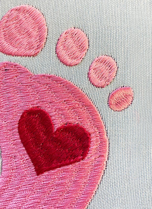 Stickdatei Baby Füßchen in 6 Größen, Maschinenstickdatei