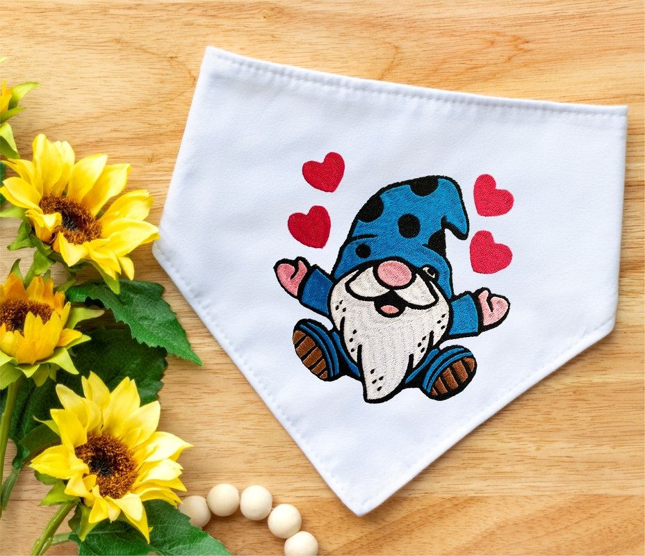 Stickdatei Gnom mit Herzen in 6 Größen, Maschinenstickdatei - Bild 9