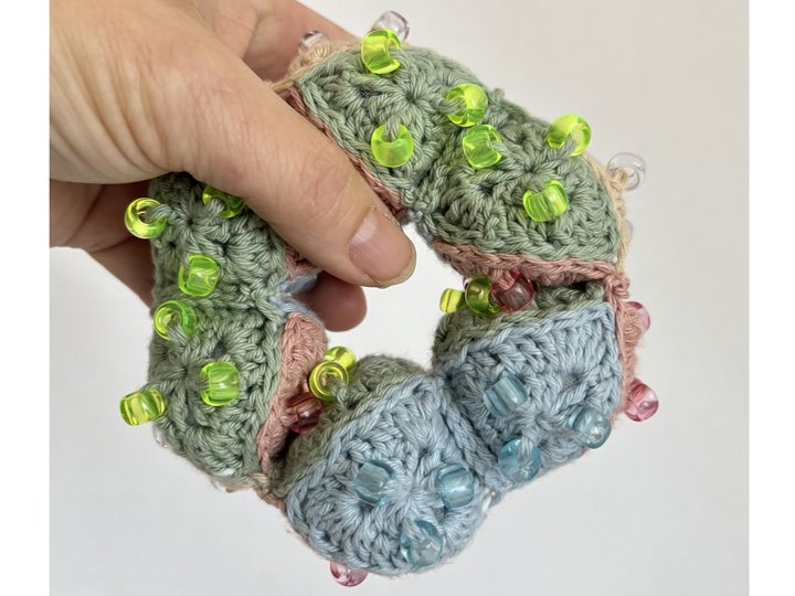 Flexagon Perlen, Häkelanleitung, Stress Spielzeug, Granny Square Spiezeug