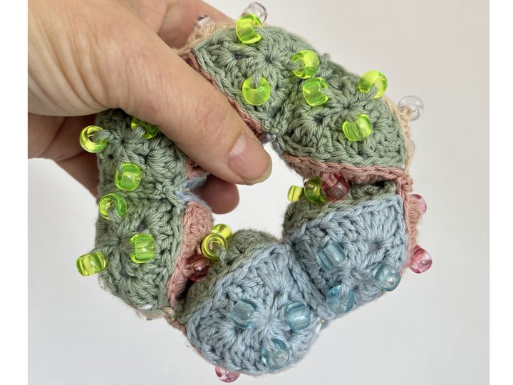 Flexagon Perlen, Häkelanleitung, Stress Spielzeug, Granny Square Spiezeug