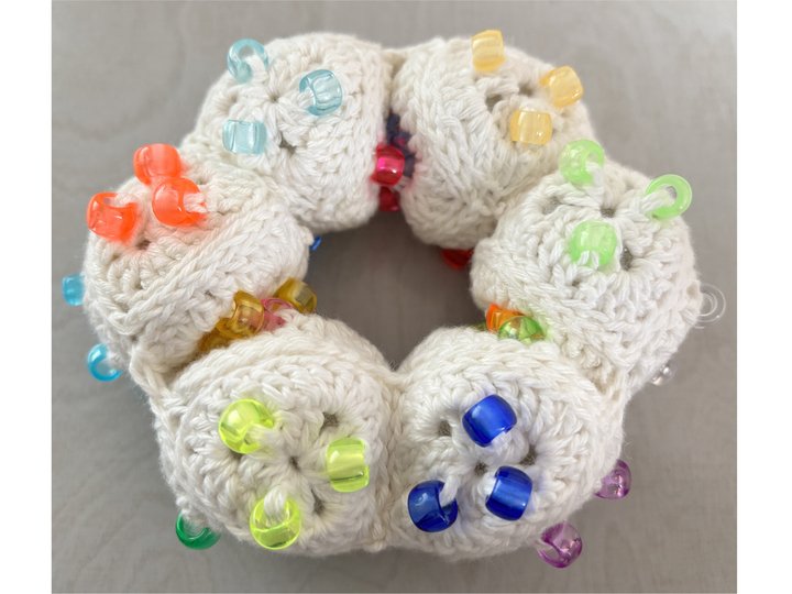 Flexagon Perlen, Häkelanleitung, Stress Spielzeug, Granny Square Spiezeug