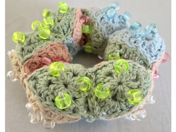 Flexagon Perlen, Häkelanleitung, Stress Spielzeug, Granny Square Spiezeug