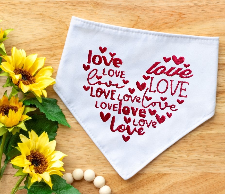 Stickdatei LOVE Schriften im Herz in 5 Größen, Maschinenstickdatei - Bild 5