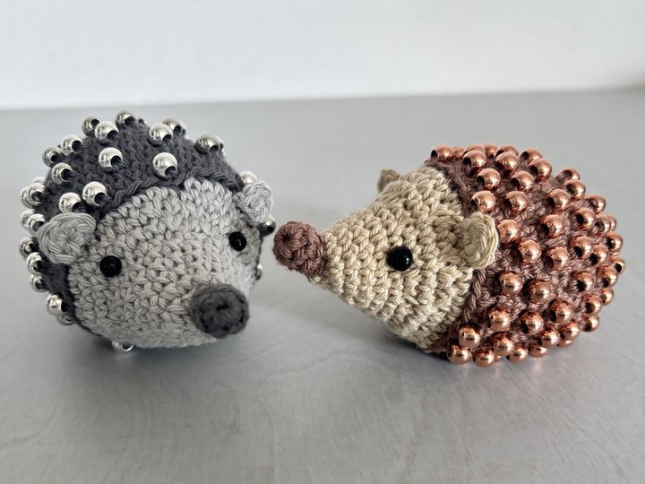 Beaded Crochet Fidget Hedgehog, Fidget Toy, Amigurumi Hedgehog, No Sew