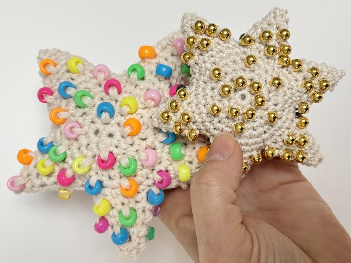 Perlen Fidget Stern, Fidget Spielzeug, Stern Häkelanleitung Stressspielzeug