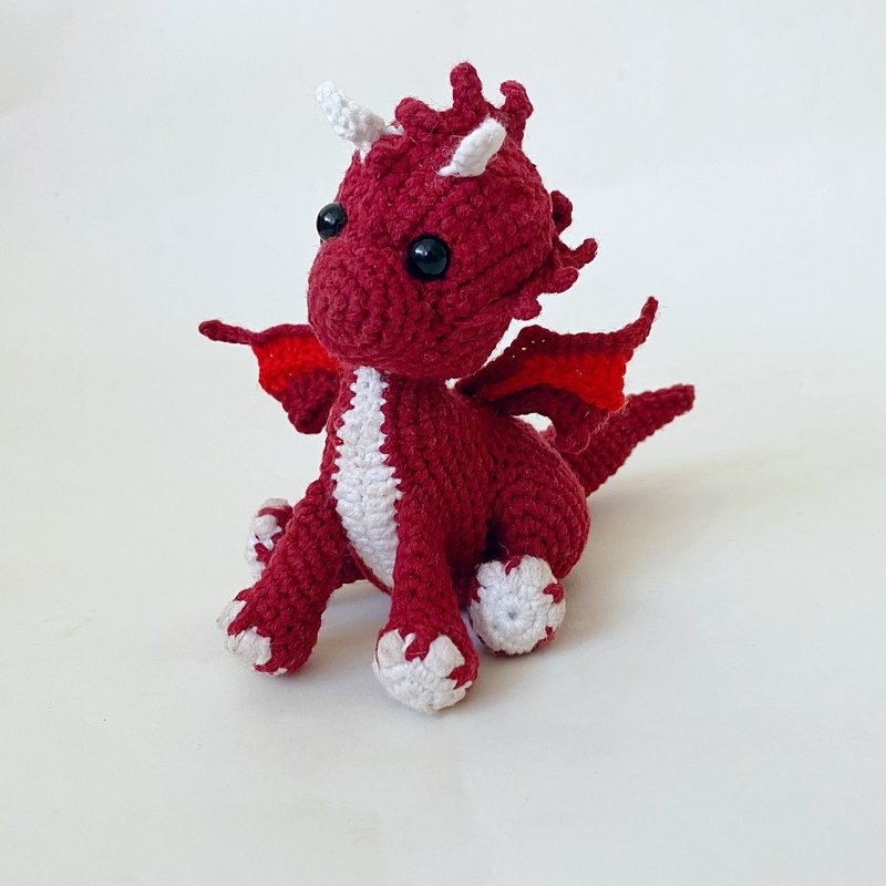 Drache. Ohne Nähen. Häkelanleitung. Schwierigkeitsgrad - Fortgeschritten - Bild 7