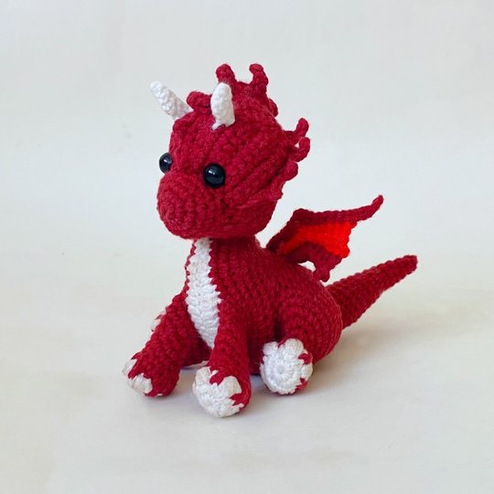 Baby Dragon. No Sew crochet pattern. Intermediate