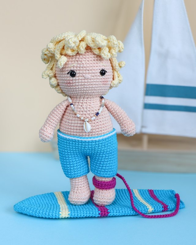 Häkelanleitung Surfer Sven und kleiner Hai - Bild 3