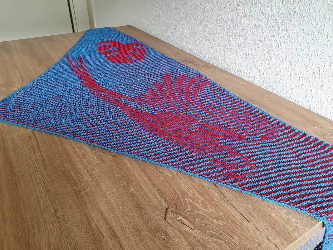 Ara, Schattenstricken, Illusionsstricken, Motivtuch