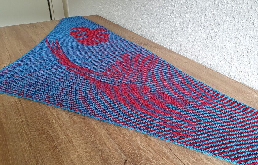 Ara, Schattenstricken, Illusionsstricken, Motivtuch