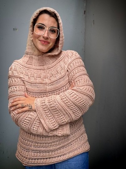 Häkelanleitung Hoodie "ROSEGOLD"