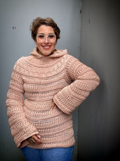 Häkelanleitung Hoodie "ROSEGOLD"