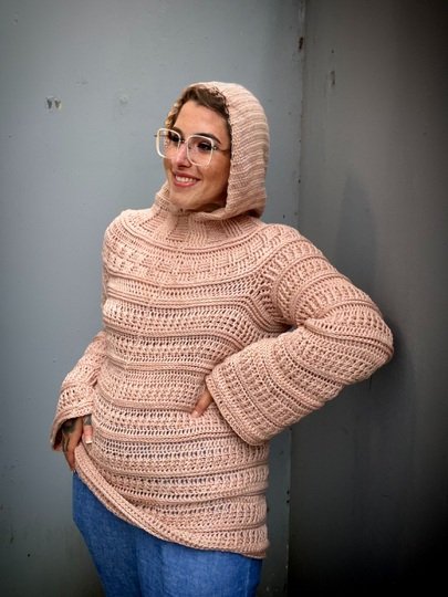 Häkelanleitung Hoodie "ROSEGOLD"