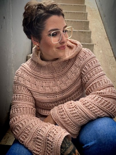 Häkelanleitung Hoodie "ROSEGOLD"