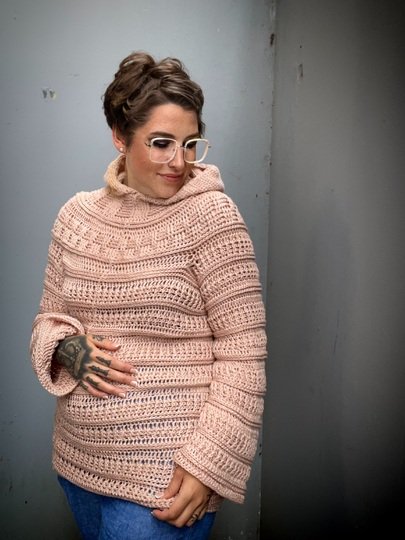 Häkelanleitung Hoodie "ROSEGOLD"