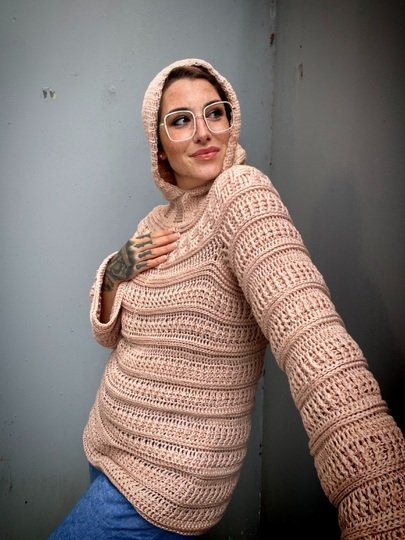 Häkelanleitung Hoodie "ROSEGOLD"