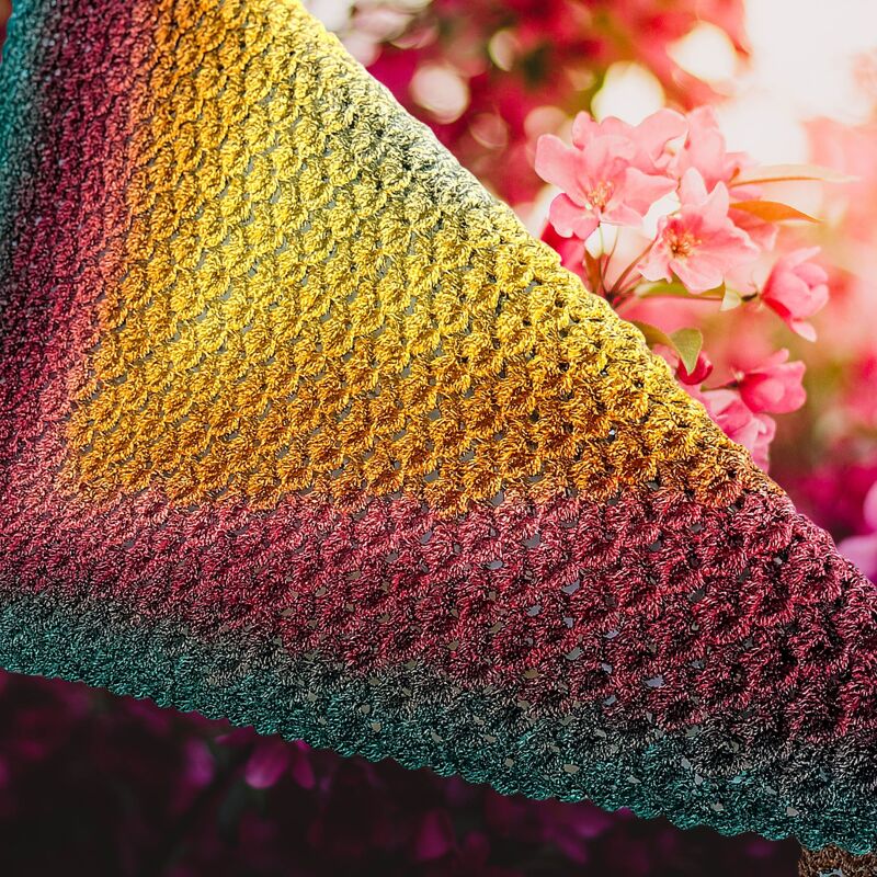 Häkelanleitung Dreieckstuch "BLUMENHÜPFER" - Bild 5