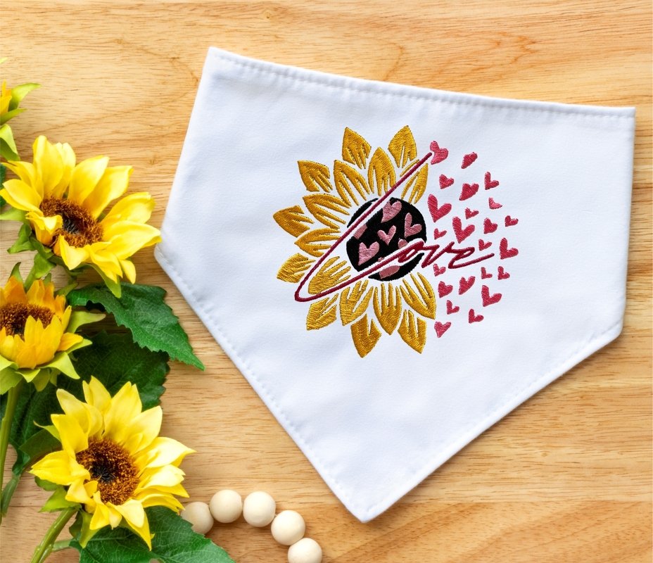 Stickdatei Sonnenblume Love in 5 Größen, Maschinenstickdatei - Bild 8