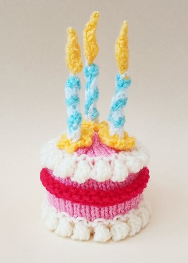 TeaCosyFolk's Happy Birthday Cake Chocolate Orange Cosy Knitting Pattern