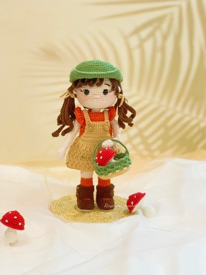 Crochet Doll Pattern (10inches doll) | Sunny the doll | Amigurumi Doll