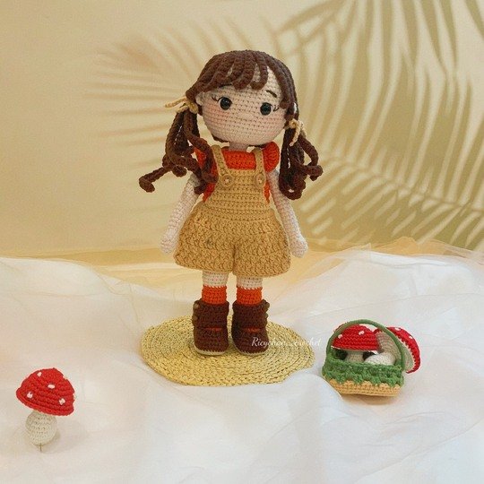 Crochet Doll Pattern (10inches doll) | Sunny the doll | Amigurumi Doll