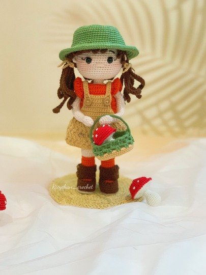 Crochet Doll Pattern (10inches doll) | Sunny the doll | Amigurumi Doll