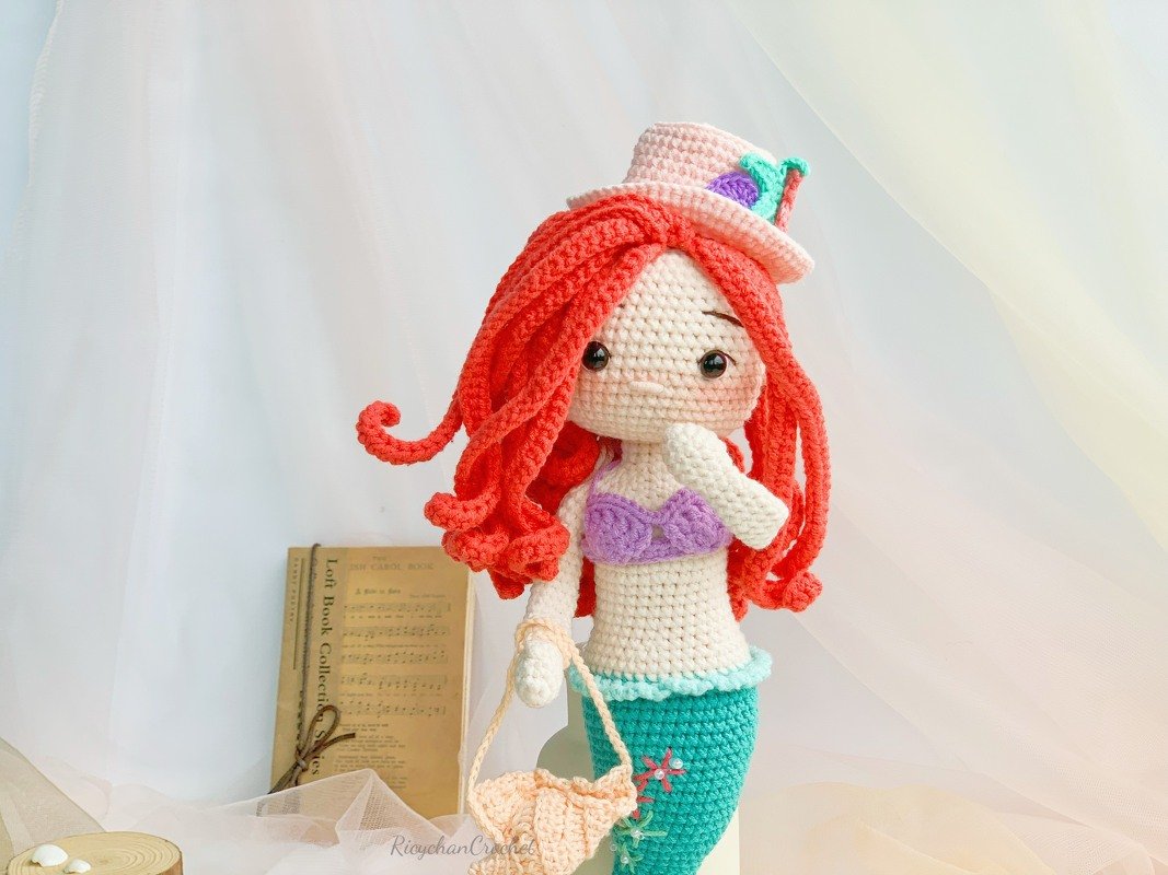 Marina the Mermaid doll | Crochet Doll Pattern | Amigurumi doll pattern
