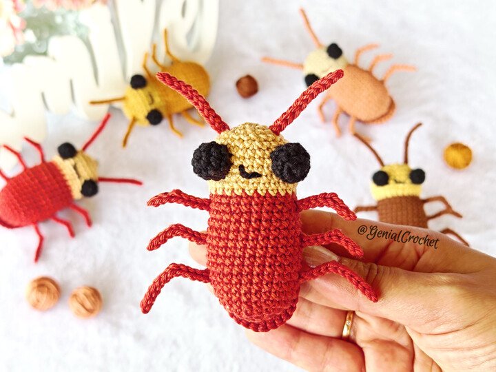 Pesky Cockroach Amigurumi  — Easy Crochet Bug Pattern