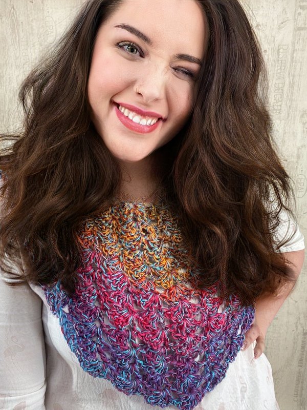 Häkelanleitung langgezogenes Dreieckstuch "MARYLIN LONG-ROW" - Bild 7