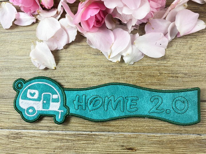 Stickdatei 3D-Anhänger HOME 2.0 , Maschinenstickdatei