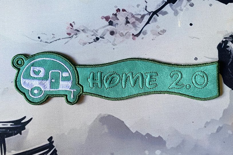 Stickdatei 3D-Anhänger HOME 2.0 , Maschinenstickdatei