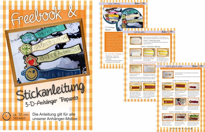 Stickdatei 3D-Anhänger LIEBLINGSMENSCH, Maschinenstickdatei