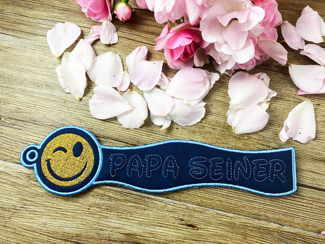 Stickdatei 3D-Anhänger PAPA SEINER, Maschinenstickdatei - Bild 8