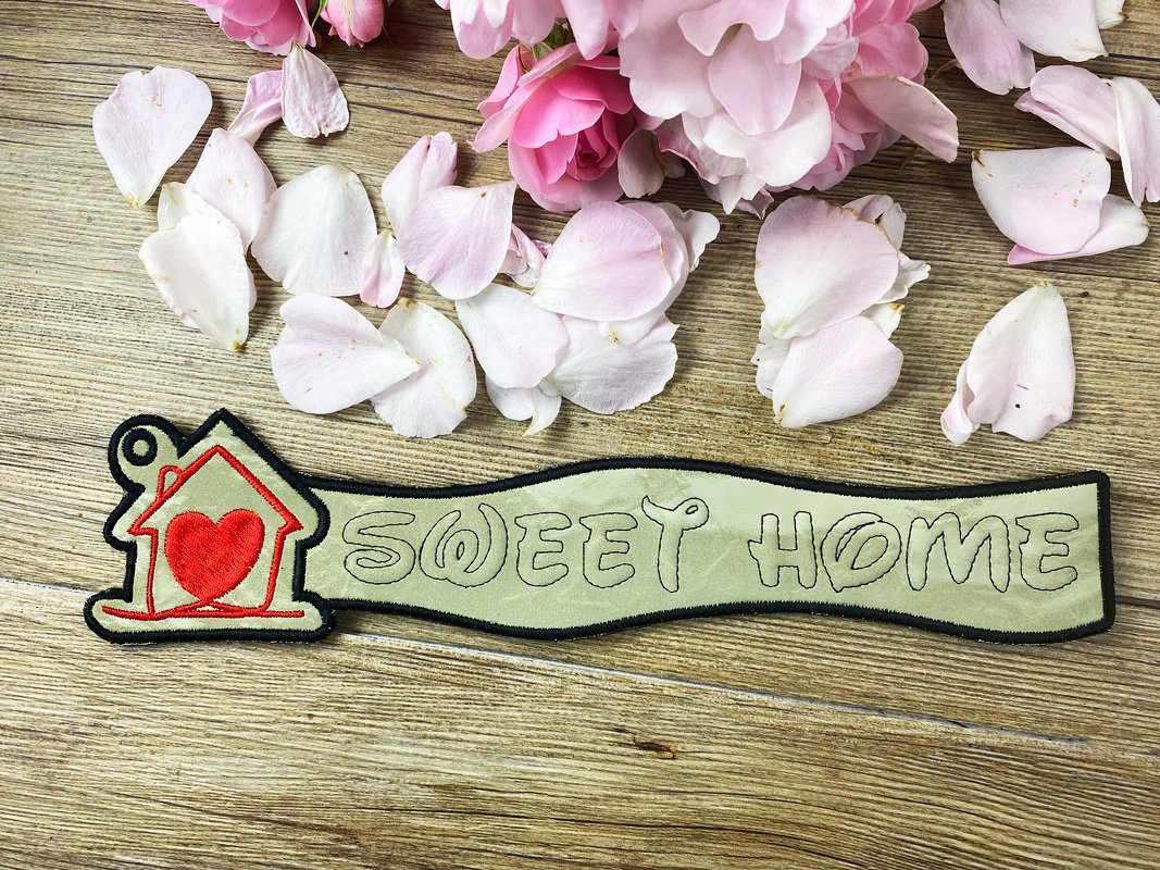 Stickdatei 3D-Anhänger Sweet HOME, Maschinenstickdatei - Bild 9