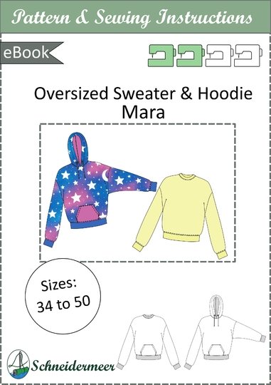 Mara - Oversize Sweater & Hoodie mit Fledermausärmeln, Gr. 34–50