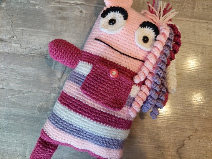 Häkelanleitung – kleine Sorgenmonster-Prinzessin