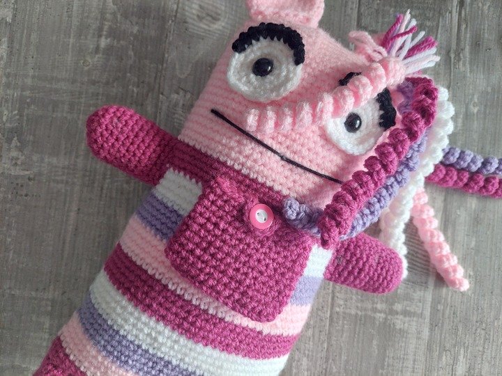 Häkelanleitung – kleine Sorgenmonster-Prinzessin