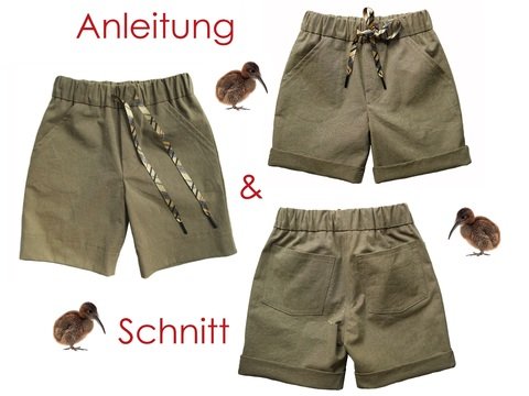 Schnitt und Anleitung Bermuda Shorts Gr.74-140
