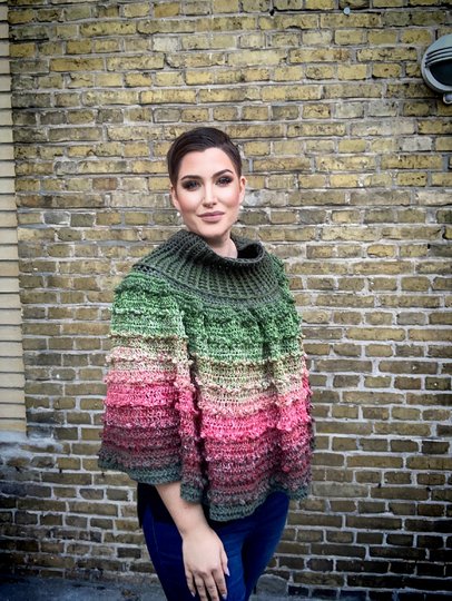 Häkelanleitung Poncho "ROSENGARTEN"