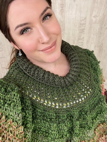 Häkelanleitung Poncho "ROSENGARTEN"