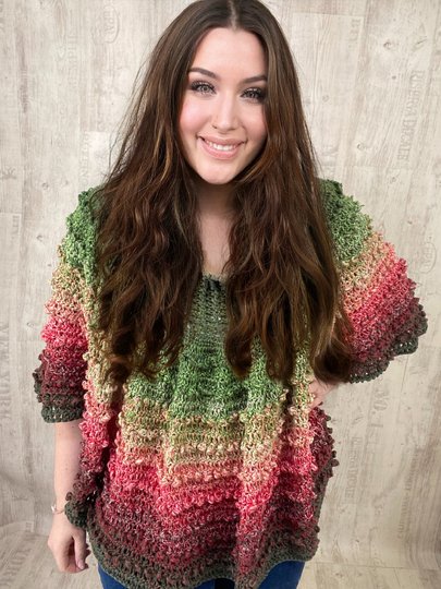 Häkelanleitung Poncho "ROSENGARTEN"