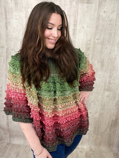 Häkelanleitung Poncho "ROSENGARTEN"