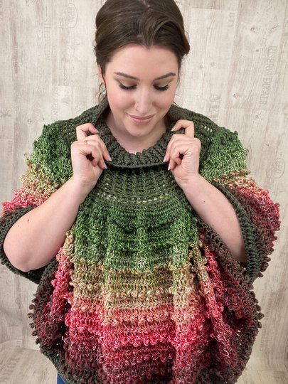Häkelanleitung Poncho "ROSENGARTEN"