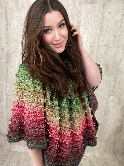 Häkelanleitung Poncho "ROSENGARTEN"