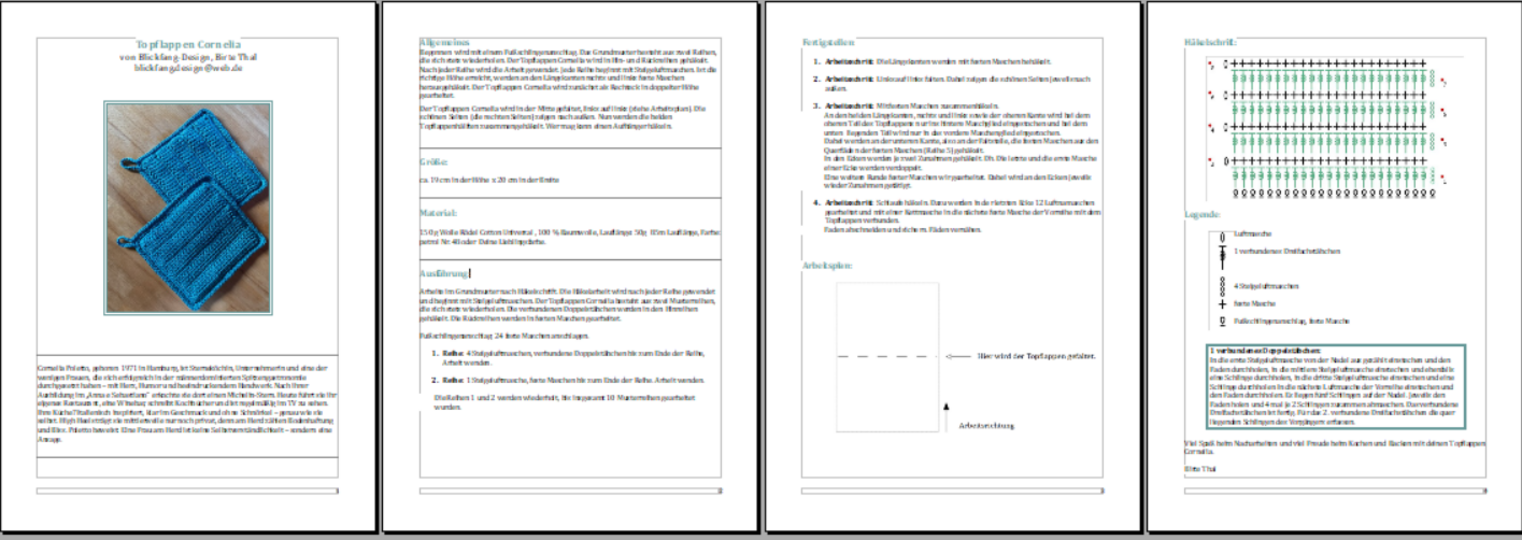 Gehäkelte Topflappen Cornelia