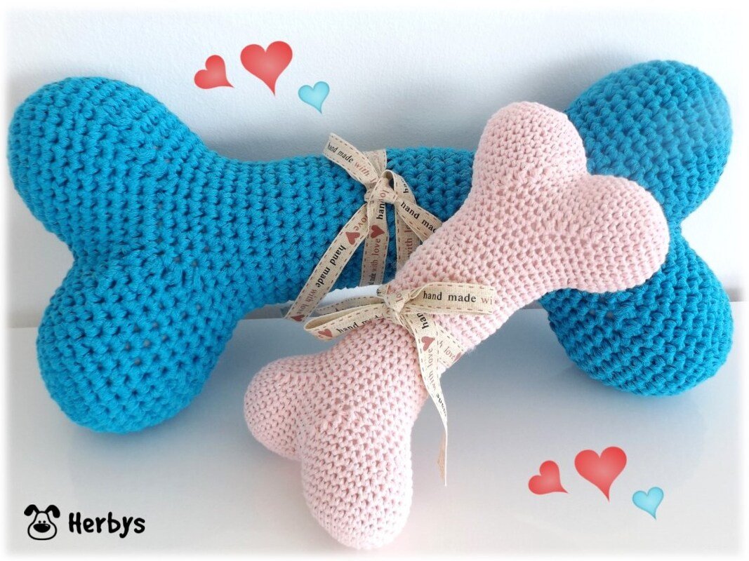 Häkelanleitung Hundespielzeug "Knochen"